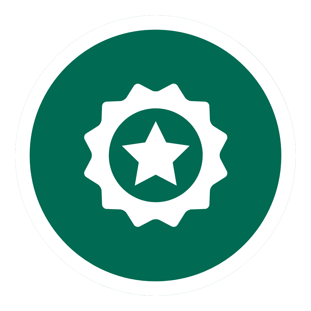 icon of a badge with a star on it