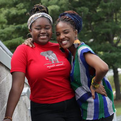 Two students in African Heritage Awareness club